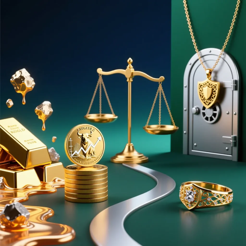 مقایسه بازدهی و امنیت خرید طلای آب شده در برابر سکه و طلای زینتی